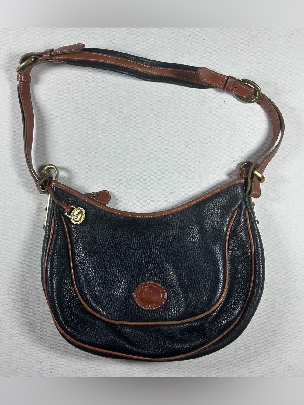 Dooney & Bourke Vintage Black & Brown Leather Bag